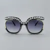 Zonnebrillen Type Luxe Diamant Diamond Rhinestone Trim Ovale bril frame UV400 Bescherming Dagelijkse Decoratie Glassessunglasses