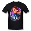 Camisetas masculinas Horizon Zero Dawn Aloy Game Red A Red A World Fashion Short Sleeve T-shirt