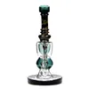 8'' recycler hookah glass smoking water pipe bong oil dab rig 14.4mm matrix perc tobacco