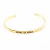 Bangle Citaat Inspirerende armband Cuff Mantra roestvrijstalen gegraveerde motiverende vrienden/aanmoediging/afstudeer geschenk