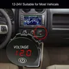 DC 12V/24V LED Digital Display Voltmeter Waterproof Voltage Meter Gauge Tester with Touch Switch for Car Motorcycle Truck RV ATV