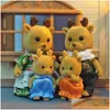 Cucine giocano cibo per bambini similiti familiari di animali foresta 112 mobili per case bambole in miniatura 1 12 coniglio orso panda ragazza pre dh2gz