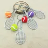 Keychains Tennis Racket Keychain - Cute Sport Mini Car 6 Color Pendant Keyring Sports Key Chain Who Love Gifts 17248