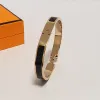 Luxe ontwerper bangle armband 8mm brede titanium stalen sieraden cadeau maat 17 voor vrouw mode liefde sieraden armbanden