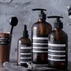 Spender flüssiger Seifenspender brauner Flasche Nordic Glas Flüssigseife Shampoo Flasche Shampoo Dispause für die Reise Badezimmer Küche