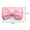 19*12 CM Infant Weiche Bequeme Imitation Kaschmir Elastische Stirnband Einfarbig Handgemachte Bowknot Baby Haarband Kind Geschenk