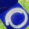 Ожерелье в стиле хип-хоп с бесплатной индивидуальной застежкой, серебро 925 Vvs с муассанитом и бриллиантами Майами, кубинское мужское ожерелье с подвеской