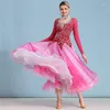 Stage Wear X6010 Lady Modern Dance Dress With Diamond-encrusted Costume Girls Ballroom Dancing Competition Waltz Costumes