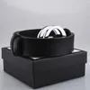 2023 Smooth Leather Belt Luxury Belts Designer för män Big Buckle Male Chastity Top Fashion Mens Wholesale105 -125cm