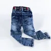 Jeans IENENS Autumn Boy's Jeans Clothes Kids Cowboy Pants Children Casual Denim Clothing Bottoms Trousers Baby Boy Casual Stretch Jean 230317