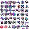 Jouet de décompression 120 types en stock Fidget Spinner Toys Rainbow Hand Spinners Trifidget Metal Gyro Dragon Wings Eye Finger Spinning Dh8Fr