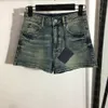 Kvinnor Vintage Jeans Shorts Mode Hög midja Korta Byxor Vår Sommar Andas Shorts Jean Byxor