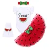 Clothing Sets Born Baby Girls Birthday Dress Watermelon Pattern Theme Activity 1st Praty Po Shoot Cake Smash Holiday OutfitClothing