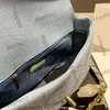 Damen Designer 19 Serie Jumbo Jeans Taschen Bicolore gesteppte Silver Hardware Crossbody Schulter großer Kapazität Outdoor Sacoche Handtaschen 30 cm für Dame Girls