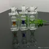 Кальяны мини -квадратная стеклянная бутылка с водой оптовые стеклянные бонги масла горелка Стеклянные водопроводные трубы масла нефти
