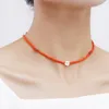Kedjor Fashion Chain Necklace For Women Bohemian Color Daisy Clavicle Choker Handvävd grossist Creative Simple Girl Jewelry