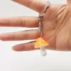 Kreativ färgglad svamp nyckelring pendel tecknad harts nyckelringar smycken reklampresenttillbehör