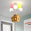 Lampy wiszącej w pokoju dziecięcego Balon Balon Nordic Proste nowoczesne kreskówka sypialnia żyrandol żyrandol dziewczyna Lampa LED Lampa LB12316 Pendant