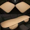 Fundas de asiento de coche Funda de tela de lino universal Four Seasons Cojín de lino trasero delantero Protector transpirable Mat PadCar