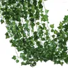 Decorative Flowers Plant Plastic Flower Wreath Lifelike Vines Fake Green Artificial Ivy Leaf Garland Po Prop Bouquet Parties