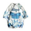 Camisetas masculinas T-shirt Butterfly Men Street Fashion Summer O-Gobes Tshirt Hip Hop Harajuku Tee Loose Casal Tops