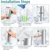 Liquid Soap Dispenser Soap Dispenser Automatic - Touchless USB Rechargeable Electric Foam Soap Dispenser Adjustable Waterproof 450 ML 230317