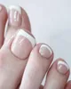 Faux ongles 24 pièces français faux ongles artificiels orteils art ongles conseils presse on2145541