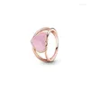 Cluster Rings 04 2023 925 Rose Shining Logo Strips Stacked Cross Three Women's Gift Wholesale