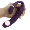 Wibratory NXY Dildo Vibrator G Spot Symuluje miękka podwójna głowa wibrująca zabawki seksualne dla kobiet dorosłe wodoodporne ładowanie USB Mute C kształt Para 230310