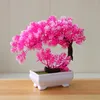 Decorative Flowers 1pc Artificial Tree Plant Potted Bonsai Garden Party Desktop Furniture Decor In Pot Home Ornament