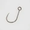 Vishaken 2/0 1/0 1 2 3 4 Big Eye Single Hook Inline Fishhooks 12PCS/Pack voor levend aas en hardbait enkele vissershaken P230317