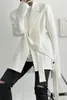 Мужские костюмы Мужские повседневные блейзерные куртки дизайнер асимметричный стример личность с ультра длинными рукавами маленький костюм мужская корейская одежда