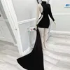 Black Cocktail Dresses Superior High Neck Fashionable Dress Vestidos Mini Skirt Celebrity Party Velvet Prom Gowns Cutom Made