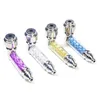 Colorful Metal Alloy Mini Portable Pipes Removable Dry Herb Tobacco Filter Silver Screen Spoon Bowl Innovative Design Handpipes Smoking Cigarette Holder DHL