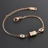 Fashion Design Good Lucky Beads Charm Bracelet Rose Gold Plated Stainless Steel Jewelry Women Gift