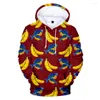 Capuz de capuz masculino Verkoop Banana Vis Karakter Gedrukt Anime Kids Mannelijke Vrouwelijke Hip Hop Sorto Trendy Ki Loose