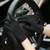 Fünf-Finger-Handschuhe Damenmode Sommer Anti-Rutsch-Sonnenschutz Fahren Kurz Dünn Punkt Damen1