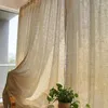 Tenda Tende semi-oscuranti in lino di cotone premium per soggiorno Trattamenti naturali per finestre Cortine trasparenti Tulle Tessuti di lino