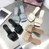 Slippers 2023 Luxury Design Slides Women 7cm High Heels Mules Fetish Summer Sandals Low Heels Slippers Cheap Platform Stripper Blue Shoes Z0317