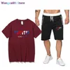Wangcai01 Men's Tracksuits Marca de verão Tremácia de camiseta masculina Principada de t-shirt Setra de roupas esportivas masculinas para pescoço curto seve roupas masculinas legais 2023 0318H23