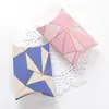 Gift Wrap 20PCS Golden Stripe Storage Mini Bronzing White Cardboard Boxes Pink Blue Paper Folding Pillow Packaging Box