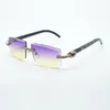 XL Diamond Cool Buffs Solglasögon woow glasögon 3524031 med svart texturerat buffelhornben och 57 mm snittlinser