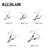 Vishaken AllBlue 4pairs/Lot Metal Jig Assist Hook met PE-lijn Feather vaste ring Lepel zoutwater vishook voor 5-80 g Lure P230317