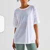 Aktiva skjortor Yoga kläder Kvinnor dubbelsidig brokad sport t-shirt cool mesh sömmar casual topp fitness kortärmad