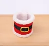 Christmas Decorations 4Pcs/lot Santa Clothes Napkin Ring Xmas Towel Holder Circles Dinner Party Table Decor For Home