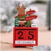 Décorations De Noël Avent Bois Mini Calendriers Ornements Pour La Maison Ornement De Noël Creative Cadeaux Pour Enfants Drop Delivery Garden Fest Dhbng