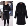 Femmes laine mélanges mode hiver automne femmes Parka Long manteau noir avec col en fourrure 3xl Trench veste Abrigos Mujer Elegantes Cape