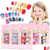 2016 False Nails 120pcs Kids Cartoon Fake Fl er Press Stick on Children Nail Stickers Decor Girlsギフト