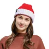 Decorazioni natalizie Cappello da Babbo Natale Acrilico Patchwork lavorato a maglia Inverno Decorazioni per feste Cappellino Cappelli in maschera Costume Abbigliamento Regalo di Natale M1