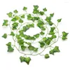 Decorative Flowers Plant Plastic Flower Wreath Lifelike Vines Fake Green Artificial Ivy Leaf Garland Po Prop Bouquet Parties